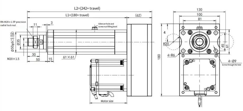 WG60 Series Electric Linear Actuator WG60 Series Electric Cylinder