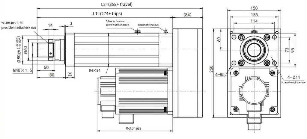 WG94 Series Electric Linear Actuator WG94 Series Electric Cylinder