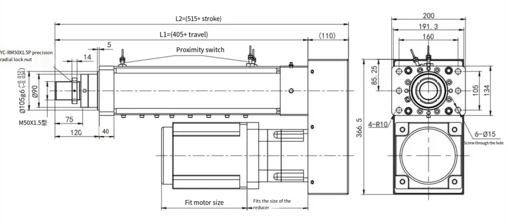 WG134 Series Electric Linear Actuator WG134 Series Electric Cylinder