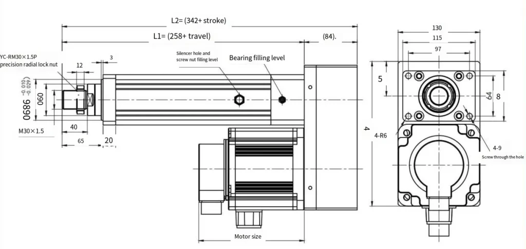 WG80 Series Electric Linear Actuator WG80 Series Electric Cylinder