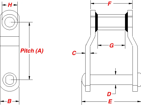 WR78-4/WH78-4 Welded Steel Chain C-Hub Sprockets
