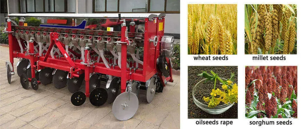 China Factory Supply Farm Tractor Trailed Wheat Seeder No Tillage Seed Drill Wheat Planter