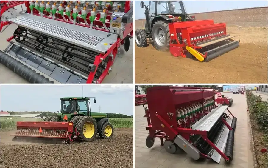 16 Rows Seed Drill Wheat Seeder Grain Planter Seeding Equipment