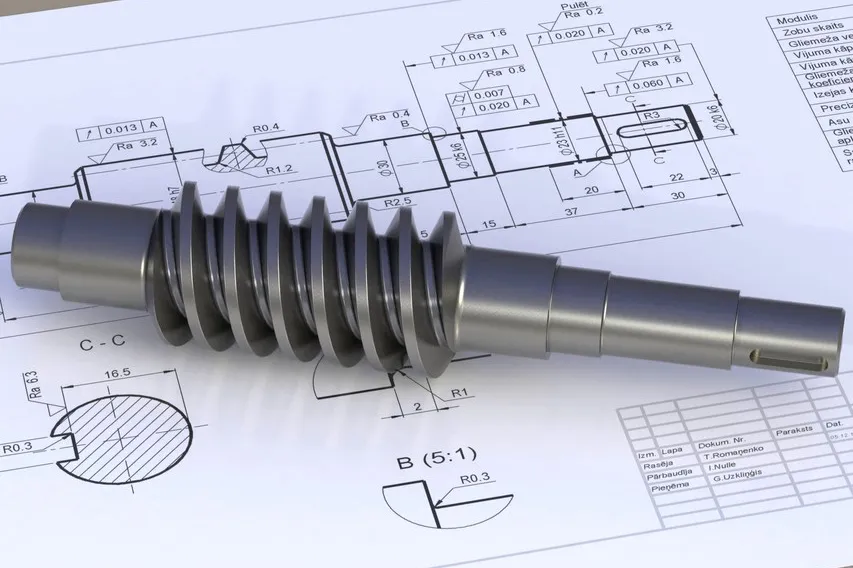 Worm Gear Shaft (Worm Gear Drive Shaft) Customized Worm Shaft