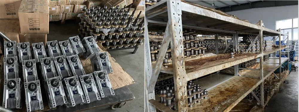 RDF-NRV-F Single Solid Shaft Input Worm Gearbox with Square Flange Output