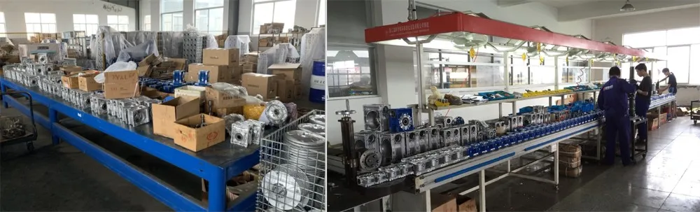 RDF-NRV-F Single Solid Shaft Input Worm Gearbox with Square Flange Output