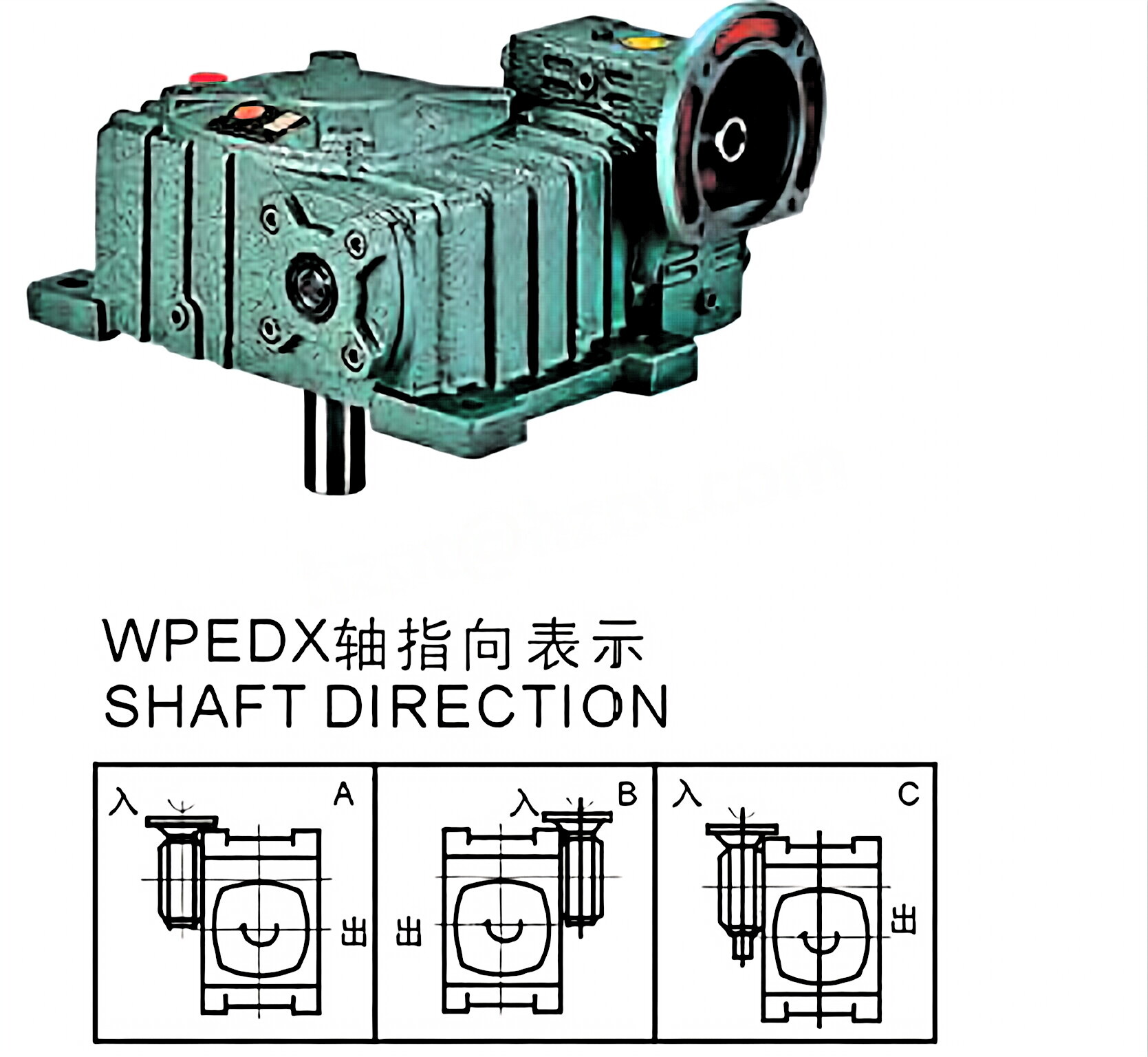 WPEDX Series Double Stage Worm Gearboxes