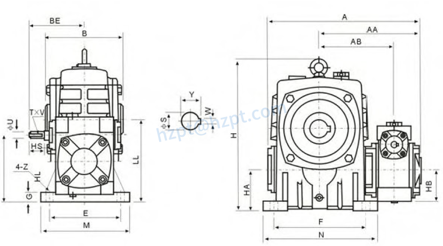 WPEKA Series Double Stage Worm Gearboxes