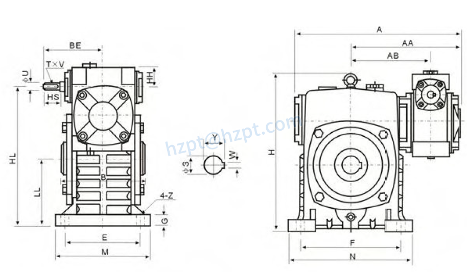 WPEKS Series Double Stage Worm Gearboxes