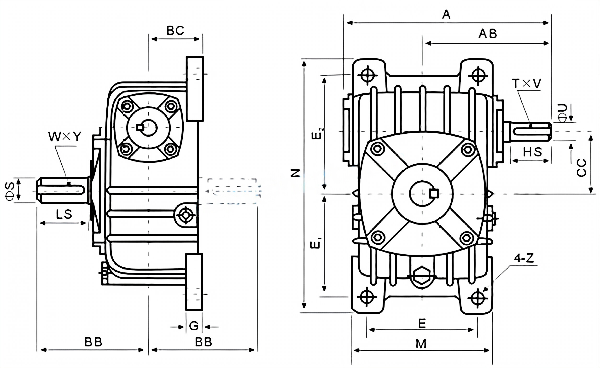 WPO Series Worm Gearboxes
