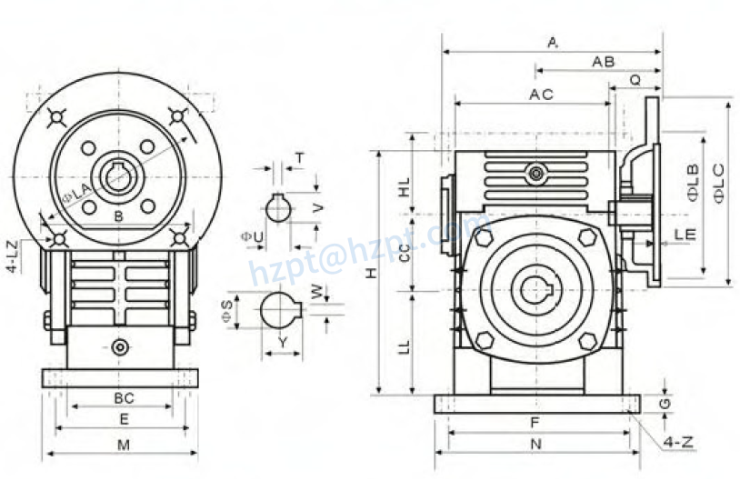 WPWDKA Series Universal Speed Worm Gearboxes