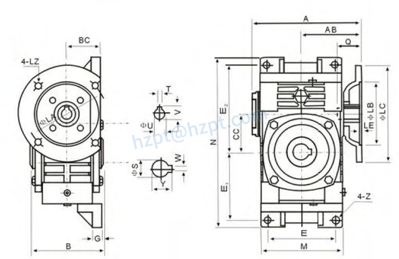 WPWDKO Series Universal Speed Worm Gearboxes