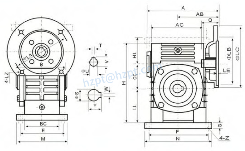 WPWDKS Series Universal Speed Worm Gearboxes