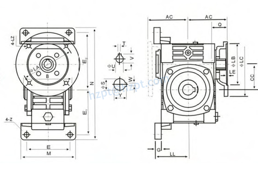 WPWDKV Series Universal Speed Worm Gearboxes