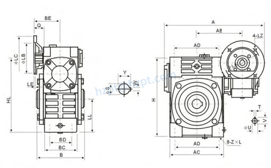 WPWEDK Series Double Stage Worm Gearboxes