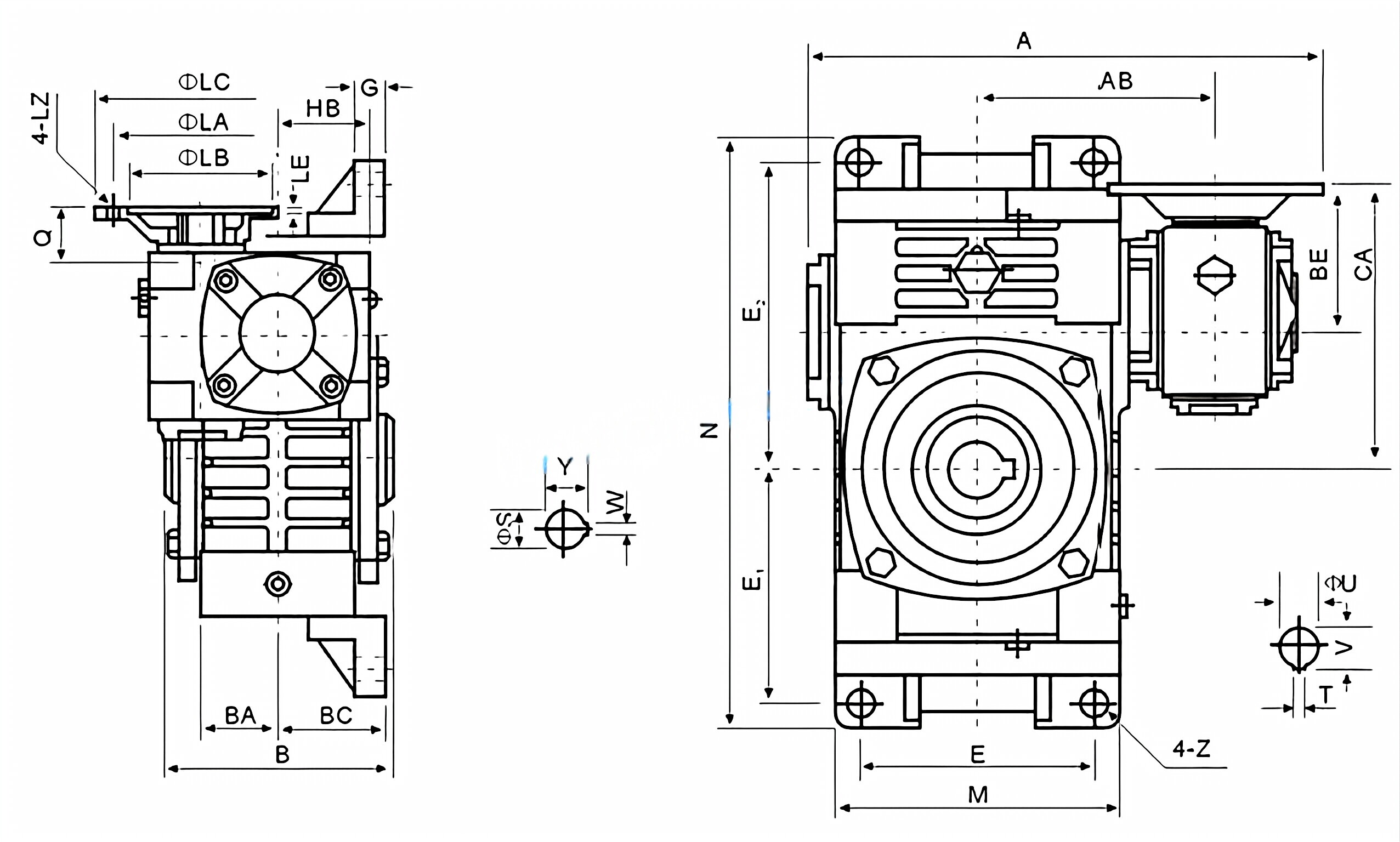 WPWEDKO Series Double Stage Worm Gearboxes