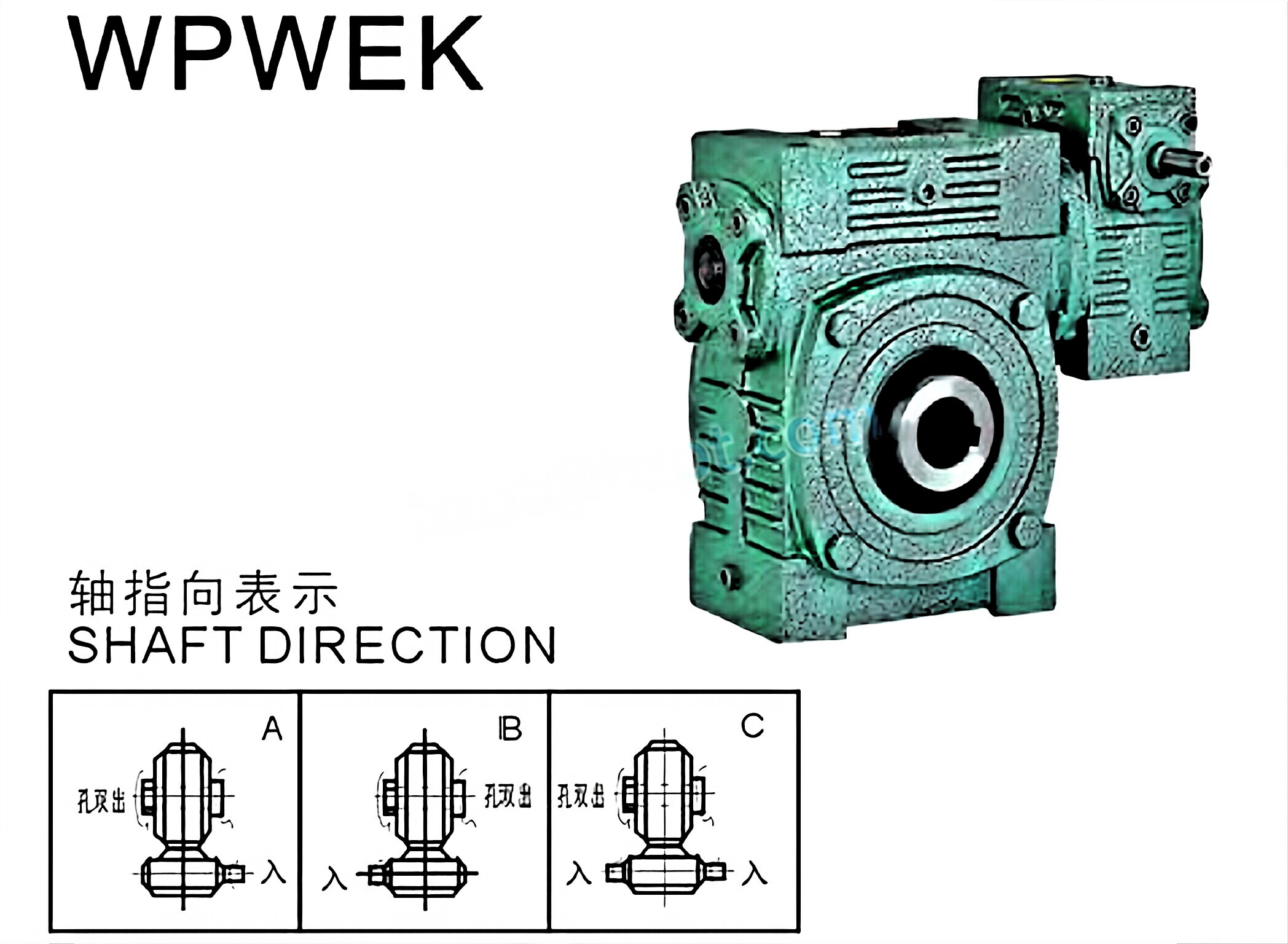 WPWEK Series Double Stage Worm Gearboxes