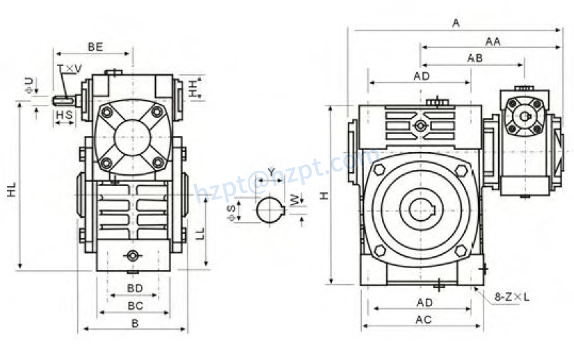 WPWEK Series Double Stage Worm Gearboxes