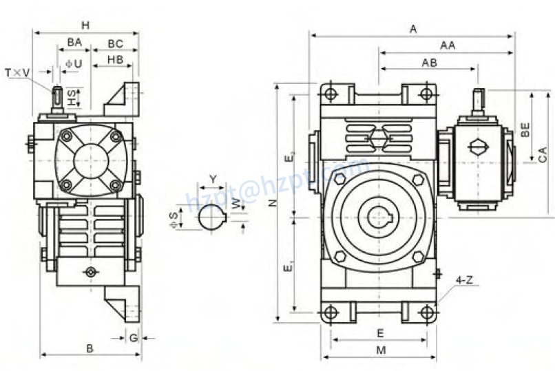 WPWEKO Series Double Stage Worm Gearboxes