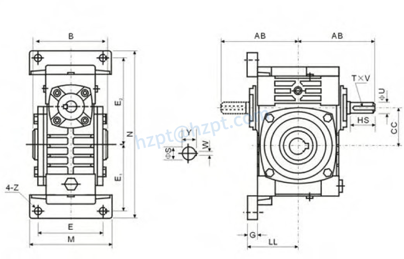 WPWKV Series Universal Speed Worm Gearboxes