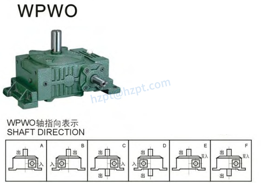 WPWO Series Universal Speed Worm Gearboxes