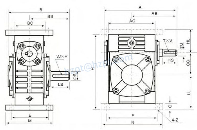 WPWS Series Universal Speed Worm Gearboxes
