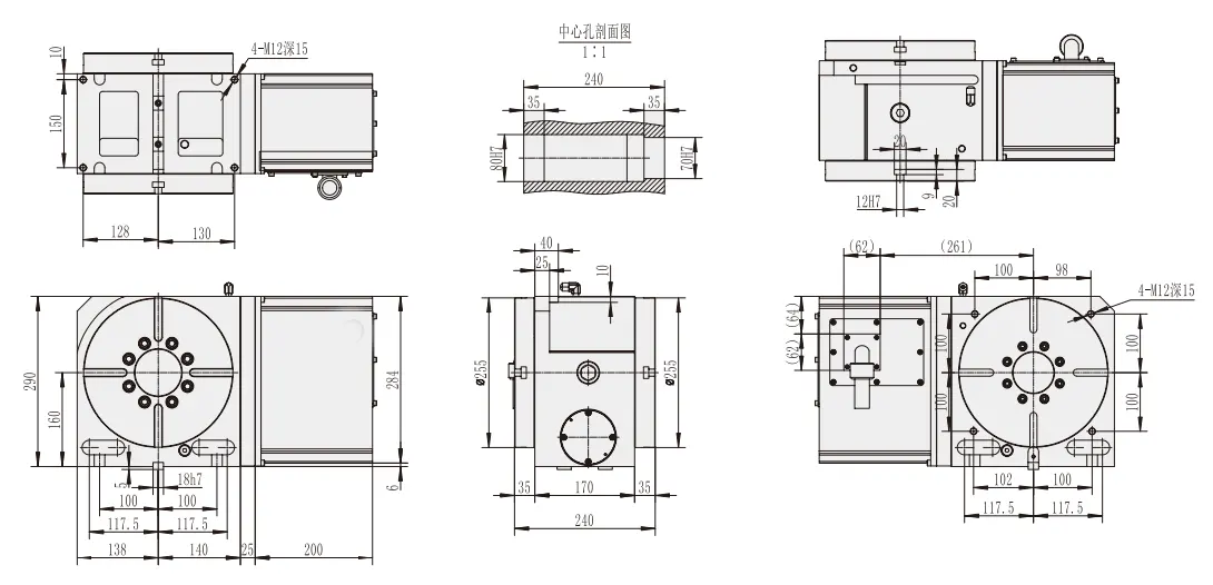 WT-255-2P CNC Rotary Table
