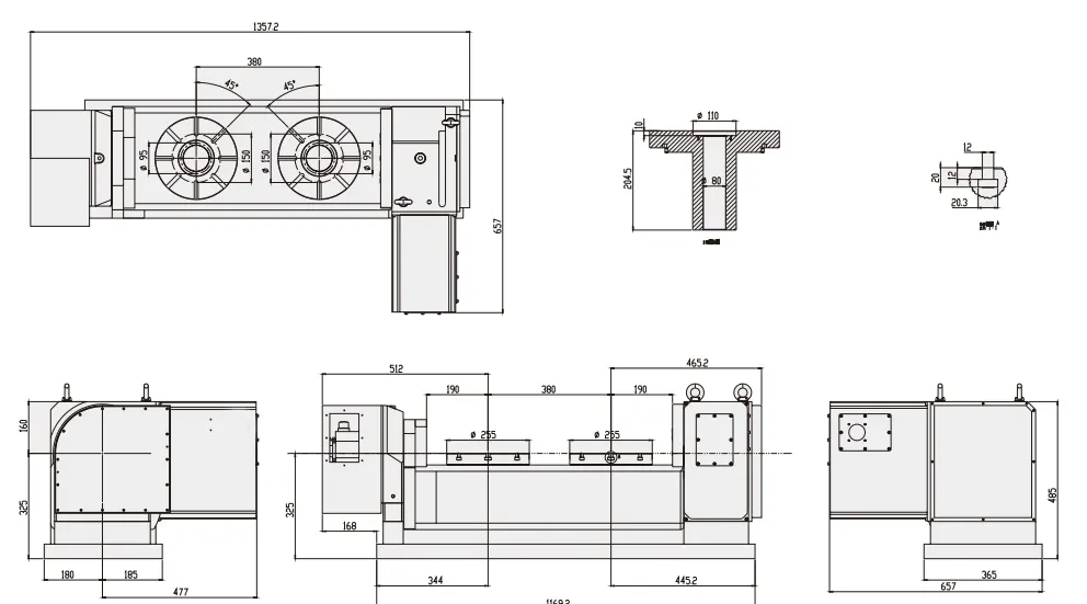 WT-S255-T2 5th Axis Rotary Table for CNC Machine