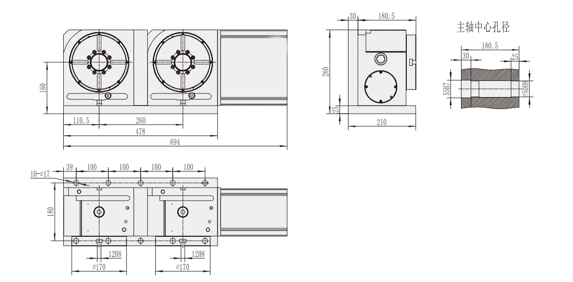 WT-170-2W CNC Rotary Table