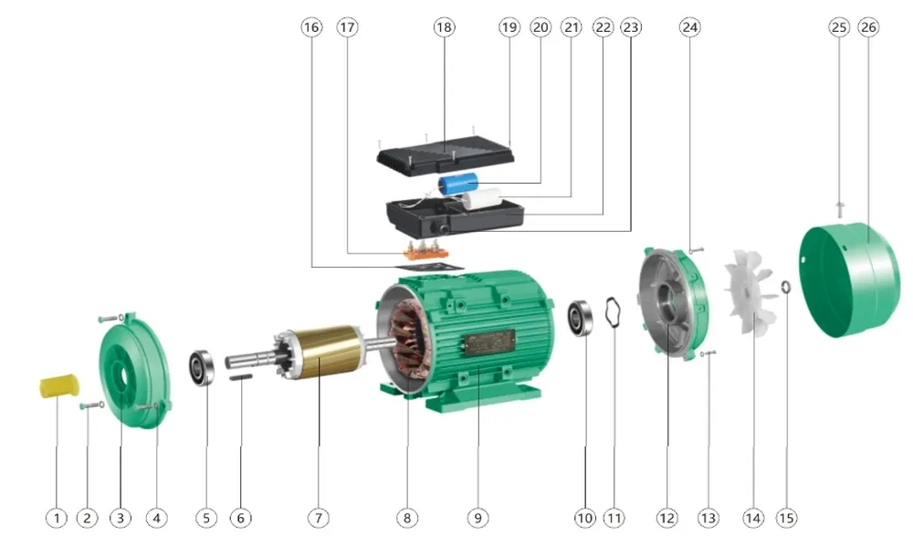 YL Series Single-Phase Dual-Capacitor Induction Motor for Air Compressors