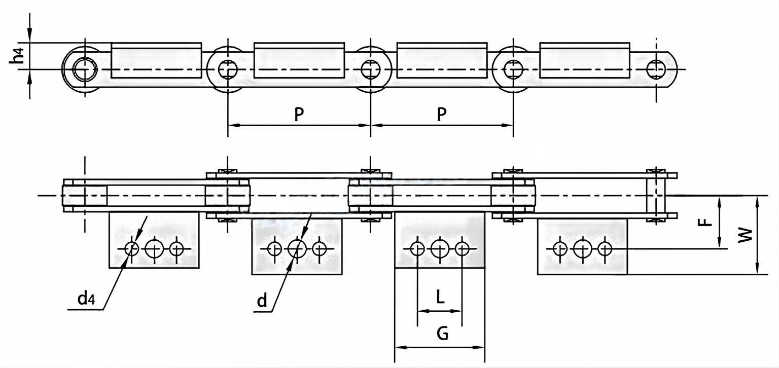 Z Series Conveyor Chains Z40 Z100 Z160 Z300