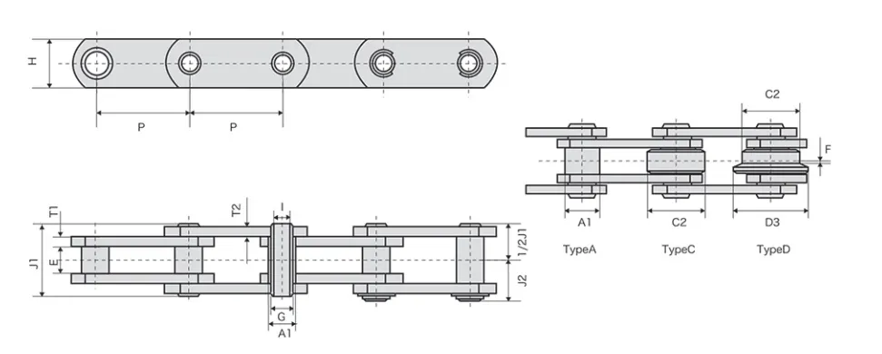 ZC300SS ZC Series Stainless Steel Hollow Pin Chain