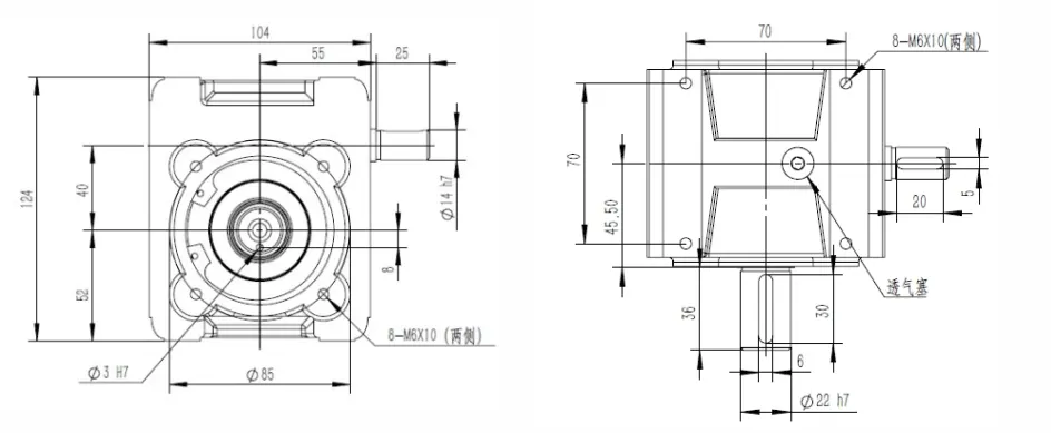 ZRV040 Worm Gear Reducer for Semiconductor